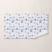 Nautical Icons Vuurtoren Boot Anker Zeevaart Bad Handdoek (Handdoek)