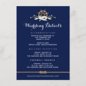 Nautical Infinity ⚓ White Anemone Wedding Details Informatiekaartje (Voorkant)