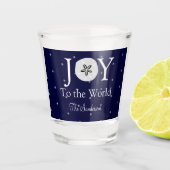 Nautical Joy Sandollar Blue White Kerstmis Shot Glas (Voorkant)