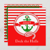 Nautical kerstparty uitnodiging (Voorkant / Achterkant)