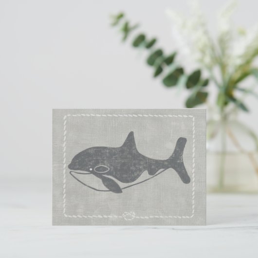 Nautical Killer Whale Briefkaart (Staand voorkant)