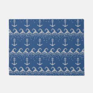 Nautical Knit Pattern Deurmat