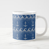 Nautical Knit Pattern Jumbo Mok (Rechts)