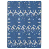 Nautical Knit Pattern Klembord (Achterkant)