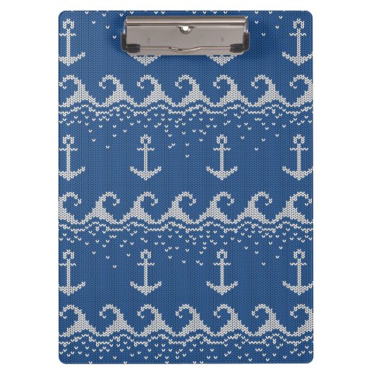 Nautical Knit Pattern Klembord (Voorkant)
