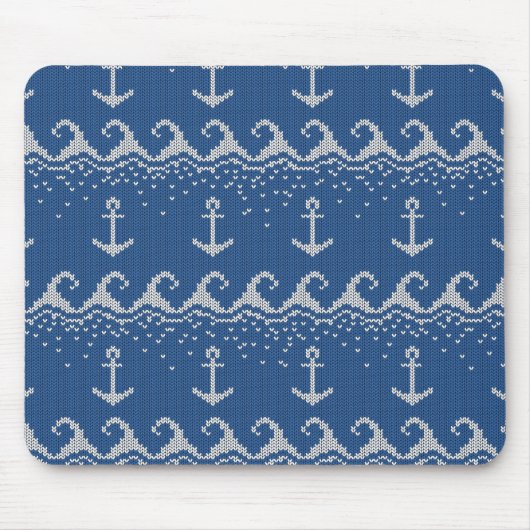 Nautical Knit Pattern Muismat (Voorkant)