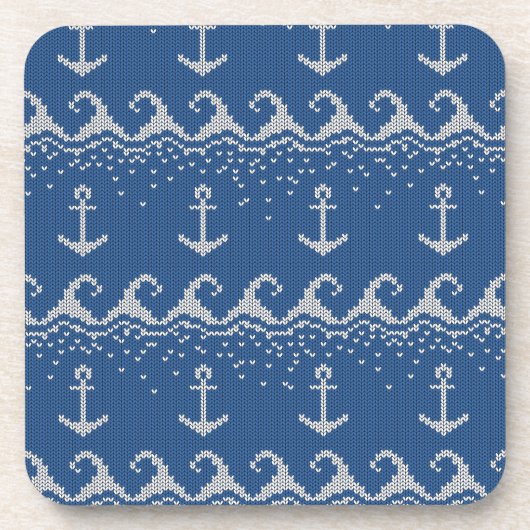 Nautical Knit Pattern Onderzetter (Voorkant)