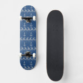 Nautical Knit Pattern Skateboard (Voorkant)