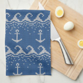 Nautical Knit Pattern Theedoek (Quarter Fold)