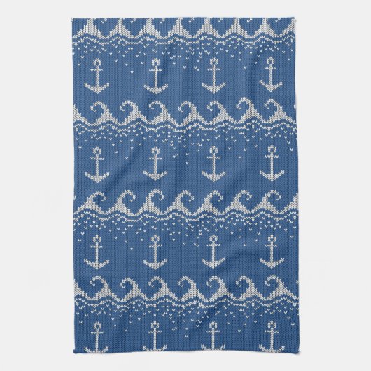 Nautical Knit Pattern Theedoek (Verticaal)