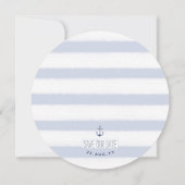 Nautical Knot Blue Waterverf Anker De datum opslaa Kaart (Achterkant)