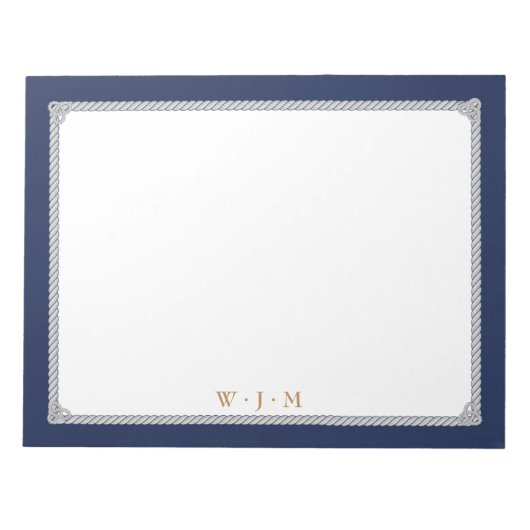 Nautical Knot elegant notitieblok (Voorkant)