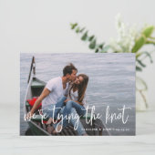 Nautical Knot | Foto Save the Date Kaart (Staand voorkant)