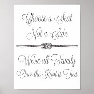 Nautical Knot Kies een Zitplaats zonder zijband Poster