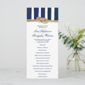 Nautical Knot Marine Stripes Programme de mariage (Debout devant)