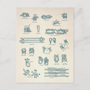 Nautical Knots and Splicks Chart Briefkaart