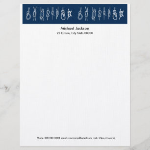 Nautical Knots Letterhead Stationery Briefhoofd