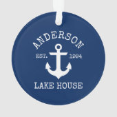 Nautical Lake House Anchor Family Name Blue (dos)