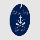 Nautical Lake House Ancre Oars Famille Marine Bleu (devant)