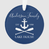 Nautical Lake House Ancre Oars Famille Marine Bleu (devant)