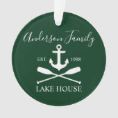 Nautical Lake House Ancre Oars Nom de famille Gree (devant)