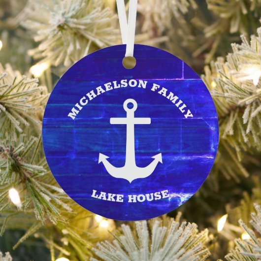 Nautical Lake House Metalen Ornament (Insitu)