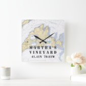 Nautical Latitude Lengtegraad: Martha's Vineyard,  Vierkante Klok (Huis)