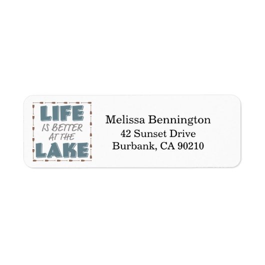 Nautical Life is beter bij Lake Quote Etiket (Voorkant)