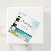 Nautical Lighthouse Birthday Bedankjes Labels (In situ)