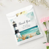 Nautical Lighthouse Birthday Bedankzakje (Gezegeld)