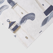 Nautical Lighthouse Coastal Blue Pattern (1) Tissuepapier (Detail)