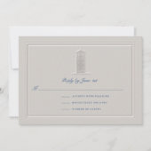 Nautical Lighthouse Coastal Formal Wedding RSVP (Voorkant)