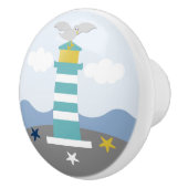 Nautical Lighthouse Nursery Drawer Pull Knob Keramische Knop (Rechts)