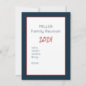 Nautical Lighthouse Patriotic Reunion Invite (Achterkant)