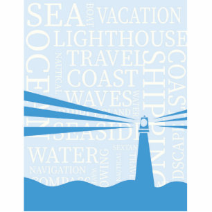Nautical Lighthouse poster Staand Fotobeeldje