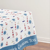Nautical Lighthouse Sailboot Ocean Personalized Tafelkleed (Voorbeeld)