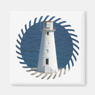 Nautical Lighthouse Square Magnet Magneet