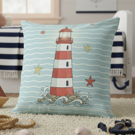 Nautical Lighthouse & Starfish ID1249 Kussen
