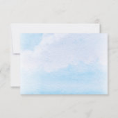 Nautical Lighthouse Waterverf Modern Wedding RSVP Kaartje (Achterkant)