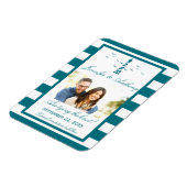 Nautical Lighthouse Wedding Photo Save the Date Magneet (Linkerzijde)