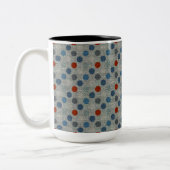 Nautical Linen Stippen Tweekleurige Koffiemok (Links)