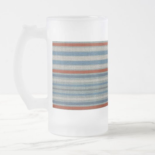Nautical Linen Stripe Matglas Bierpul (Links)
