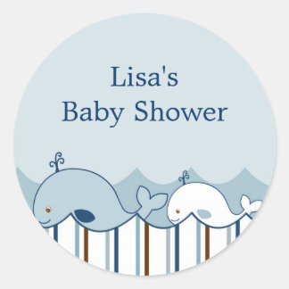 Nautical Little Whale Envelope Seals Stickers