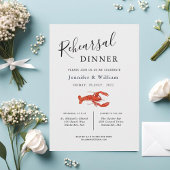 Nautical Lobster bruiloft Rehearsal Dinner Aankondiging