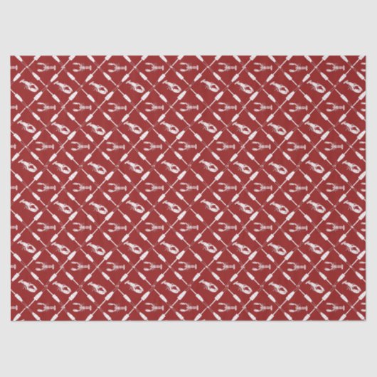 Nautical Lobsters and Buoys Pattern Illustrated Tissuepapier (Voorkant)