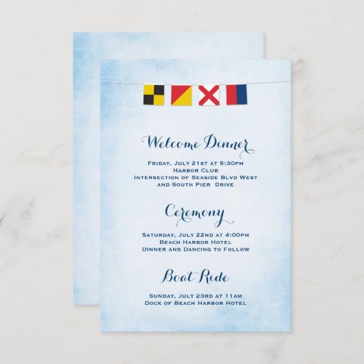 Nautical LOVE Flags Programma Cloud Blue (Voorkant / Achterkant)