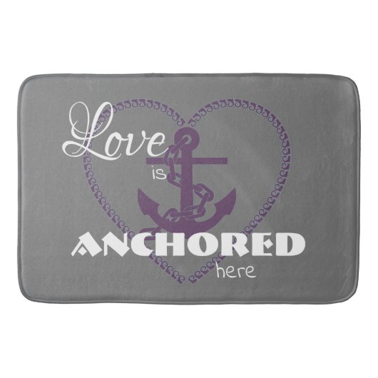 Nautical Love is hier verankerd Badmat (Voorkant)