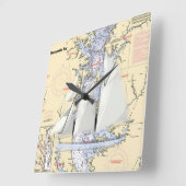 Nautical Map chesapeake Bay klok (Hoek)