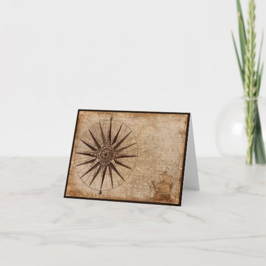 Nautical Map Wenskaart Kaart (Voorkant)