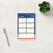 Nautical Marine Navy Blue Red Stripes Post-it® Notes (Kantoor)